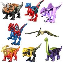 DIY Building Block Dinosaur Set Spinosaurus Paraceratops Tyrannosaurus Rex Brachiosaurus Triceratops Crested Dragon