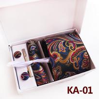 Wing Fung Supply Polyester Business Executive Men'S Tie 6 Piece Gift Box Tie