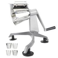 5-Blade Hand Crank Food Processor - Vegetable Chopper/Grater Stainless Steel Blades Kitchen Tool for Slicing/Shredding sidabras