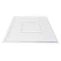Lubų plokštės 12 vnt. pakuotė 24 x 24 col. PVC Lengvai montuojamos Baltos Geometrinės