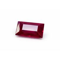 Natural Red Ruby Emerald Shape 7.70 Carat CERTIFIED Loose Gemstone 13.1 mm Approx raudona