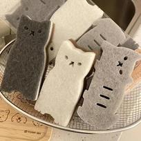 4 dalių Cute Cat virtuvės kempinių rinkinys – stori ir patvarūs indų plovimo ir valymo įrankiai gray