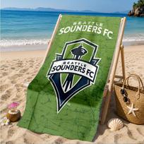 Fc Crest Design Printed Microfiber Beach Towel, Soft And Absorbent, Quick-Dry, Ideal for Summer Travel, Beach Essential, Swimming Pool 70cmx140cm(27x55inch)