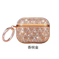 Rhombus Glitter Crystal Diamond Case for Airpods Pro 3 & Airpods 4 3 2 1 Electroplated Earphone Protective Cover+Free Metal Hook For AirpodsPro3(2025