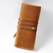 AIGUONIU Simple Retro Style Cowhide Pen Bag Crazy Horse Multifunctional Storage Pencil Case for Male/Female Retro Crazy Horse ruda