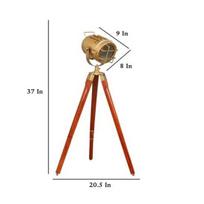 Pack of 1 Spotlight Tripod Floor Lamp, Brass,