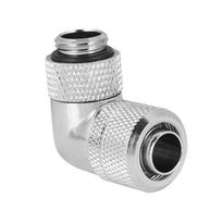G14 Thread Water Cooling Fitting Thin Tube 90 degrees  Right Angle Elbow (Silver) sidabras