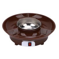Electric Chocolate Fondue Pot Multi Purpose Electric Chocolate Melting Pot with Detachable 3 Section Tray for Party US L