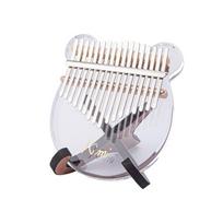 Kalimba akrilinis 17 klavišų permatomas pianinas Mbira Sanza su derintuvo plaktuko laikikliu Kalimba dėklas Bear skaidri