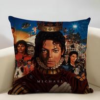 Michael Jackson Albumo Pagalvė Namų Dekoras Lino Sofos Pagalvės Užvalkalas: Odos draugiškas ir pralaidus orui su nematomu užtrauktuku 12x12Inch