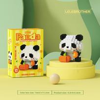 Cute panda lega Building Blocks Pandas eat bamboo lega Toys Building Blocks Panda Cartoon Model Brick Toy For children Gifts No Box