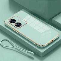 For Realme 12 Case OPPO Realme C67 10 11ProPlus C67 C55 C53 C35 C33 C31 C30 C30S C21 Luxury Square Plating Shockproof Back Cover Realme C53