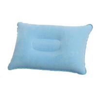 Portable Fold Inflatable Air Pillow Outside Travel Sleeping Camping PVC Neck Stretcher Backrest Plane SoftFit Pillow 34X22cm-1