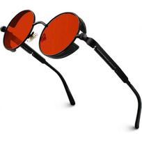 Retro Round Circle Polarized Steampunk Sunglasses Metal Alloy for Women and Men MTS2