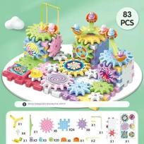 Electric Gears 3D Puzzle Model Building Kits Plastic Brick Blocks Educational Toys for Kids Children Gear Blocks Building Toys