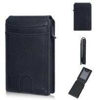 Baellerry Fashion Anti RFID Theft Card Holder Artificial Leather Purses Wallets Vintage Design Business ID Credit Card Holders GZW 10.5*7*2cm juoda