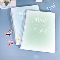 A4 Non-Reflective Music Score Holder: Transparent Insert Design, Piano Sheet Music Binder (Green,A4) žalia