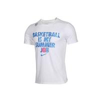 Nike Basketball Is My Summer Job Short Sleeve T-Shirt Men Tops White 923724-100 L gray