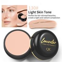 Concealer Covers Tattoo Spots, Acne Marks, Dark Circles, Invisible Pores Concealer Three-color Concealer Tray 130# Light skin tone
