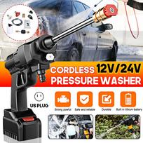 24/36V 300-500W Belaidis automobilio plovimo pistoletas Aukšto slėgio rankinis automatinis purkštuvas Galingas automobilio plovimas Sodo vandens srovė 20000mAh baterija 24 lithium battery