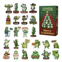 24-Day Countdown Advent Calendar Merry Christmas Frog Advent Calendar Festive Atmosphere Enhancer Seasonal Home Decor A