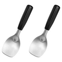 2/4Pcs Ice Cream and Frozen Dessert Spade Stainless Steel Flat Ice Cream Paddle for Scooping and Serving Hard Frozen Treats
