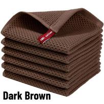 100% Cotton Towel Soft Absorbent Dishcloth Kitchen Dish Rags Honeycomb Breathable Face Wash Towel Household Cleaning Wash Cloth 1PC 30×30cm tamsiai ruda spalva