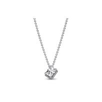 Pandora Rectangular Radiant Halo Necklace Women necklace Silver 392388C01 Box