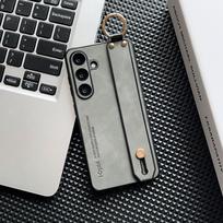 Wrist Strap Holder Sheepskin Leather Case For Samsung Galaxy S26 S25 S24 S23 S22 S21 Plus Ultra Camera Protect Shockproof Cover Galaxy S26