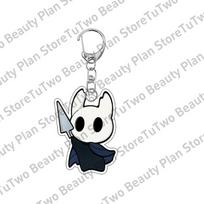 Anime Fashion Hollow Knight Figure Cartoon Acrylic Keychain Women Men Chain Keyring Key Charm Ornament Pendant Hanging Jewelry about 5cm