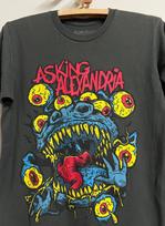 Asking Alexandria Graphic Band Tee Emo Metalcore Scene Shirt Size L Unisex T-Shirt XXL