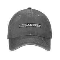 Mugen Power  Washed Denim Cap Casual Baseball Caps Adjustable Hat Summer Unisex Baseball Hats One Size