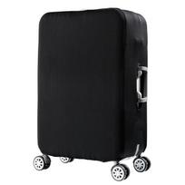 Xinqin Luggage Cover, Thickened Wear-Resistant Leather Suitcase Cover, Travel Case Outer Cover, Dust Protection Cover, Black, Size M (22-25 Inches)