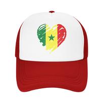 I Love Senegal   Mesh Sun Hats  Kpop Rock Sun Visor Baseball Cap Unisex Unisex Fashion Design Trucker Hat One Size