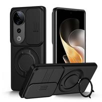 Slide Camera Lens Protector Case for Vivo S19 Pro Built-in 360° Rotatable Ring Kickstand for Vivo S19 Pro juoda