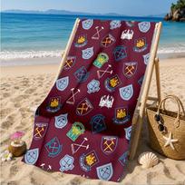 Coat Of Arms Pattern Printed Microfiber Beach Towel, Soft And Absorbent, Quick-Dry, Ideal for Summer Travel, Beach Essential, Swimming Pool 70cmx140cm(27x55inch)