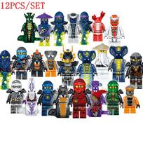12PCS/SET Ninjago Mini figure Kai Jay Building Blocks Kids Toys GIFT