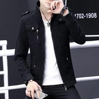 Bomber Jacket Men Fashion Casual Windbreaker Jacket Coat Men New Spring Autumn New Hot Outwear Stand Slim Military Jacket Mens M juoda