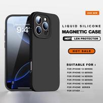 Liquid Silicone Magnetic Phone Case For iPhone 16E 16 14 15 Plus 12 13 16 Pro Max Official Magsafe Camera Protector Soft Cover For iPhone 16E