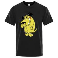 Muttley marškinėliai Animacinis juokingas medvilninis juokiantis šuo Humoras Hihi Heehee Madingi gatvės marškinėliai Vyriški prekės ženklo marškinėliai S juoda