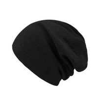 Solid Color Baggy Beanie for Women Autumn Winter Keep Warm Knitted Hat Hip Hop Punk  Pullover Cap Bonnet juoda