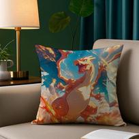 p-Pokémon Charizard Pillow Case Plush Fabric Soft Pillowcase Double Sided Print Sofa Cushion Cover Throw 16x16Inch