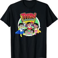 Ryan's World Titan Universe Ryan and Family T-Shirt S juoda