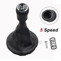 For VW Transporter T5 T5.1 Gp 2003-2011 T6 Gear Shifter Knob Lever Manual 5 6 Speed  With PU Leather Dustproof Cover 5 Speed