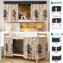 Handun Buster Blackout Bed Curtain Set for Student Dorms