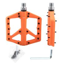 Sealed Bearing Bicycles Pedals Platform, 9/16Inch Flat Pedals Antislip Bike Footrest Dustproof Mountain Bicycles Pedals oranžinė
