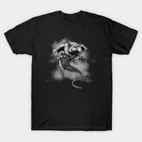 Men Black Print T-shirt Neverending Story No-Cut Transfer Paper Print Cotton Tshirt M juoda