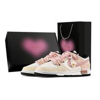 Nike Dunk Creamy Cherry Blossom, Heart Box Slip Resistant Abrasion Resistant Low top Skateboard Shoes Unisex DD1391-100(Team529--) 42