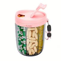 1Pcs Daily Medicine Organizer Portable 6-Compartment Vitamin Supplement Pill Storage Box For Unisex Home And Travel Use A9