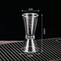 PP Cocktail Shaker 10/20cc Jigger Short New Liquid Measuring Cup 10/20cc